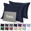 Midnight Blue Satin Standard/Queen Pillowcase Set