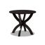 Contemporary 36" Round Dark Brown Wood Dining Table for Four