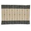 Black and Beige Thin Stripe Fabric Table Mats