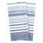 Navy Striped Dual-Sided Cotton Terry Kitchen Towel Set, 2 Piece