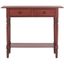 Rosemary Red Pine Wood 2-Drawer Console Table