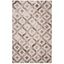 Gray Abstract Handmade Wool and Viscose 6' x 9' Area Rug