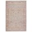 Blush and Cream Oriental Synthetic Area Rug