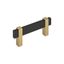 Matte Black and Champagne Bronze Modern Bar Pull