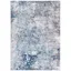 Abstract Elegance 4' x 6' Reversible Gray Synthetic Area Rug