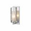 Chrome and Opal Glass Modern Wall Sconce