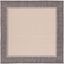 Ivory and Camel Square Synthetic Indoor/Outdoor Rug