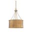 Rochester Gold Patina 4-Light Metal Drum Pendant