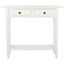 Transitional White Wood 2-Drawer Rectangular Console Table