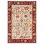 Ivory and Red 9' x 12' Synthetic Reversible Area Rug