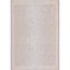 Beige and Gold Reversible Rectangular Synthetic Area Rug