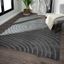 Anthracite Geometric Wave 6' x 9' Synthetic Area Rug