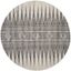 Ivory and Grey Round Synthetic High Pile Area Rug