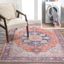 Maris Blue and Orange Medallion Washable Area Rug