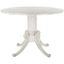 Round White Reclaimed Wood Extendable Dining Table