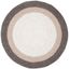 Ivory Elegance 36" Round Braided Wool Area Rug