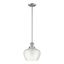 Elegant Brushed Nickel Mini-Pendant Light with Glass Shade