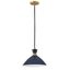 Simon Matte Navy & Heritage Brass 1-Light Pendant