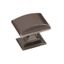 Gunmetal Rectangular Transitional Cabinet Knob with Mounting Hardware