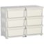 Qaba 6-Drawer White Kids Storage Unit Dresser Tower