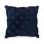 Navy Tufted Diagonal Cotton 20"x20" Decorative Pillow Cover