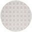 Ivory and Gray Round Handmade Tufted Wool Rug