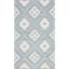 Vermont Blue and Ivory Handwoven Wool Area Rug 5' x 8'