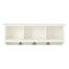 Elegant White Entryway Key/Mail Organizer with Cubbies and Hooks