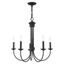 Estate Elegance 5-Light Black Crystal Chandelier