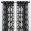 Black Sheer Moroccan Embroidered Grommet Window Panels