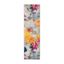 Multi-Color Abstract Synthetic Runner Rug, 2' x 7'