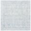 Ivory and Blue 6' Square Tufted Wool Area Rug