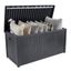 Gray 113 Gallon Lockable Plastic Outdoor Deck Storage Box