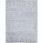 Light Blue Hand-Knotted Wool and Viscose Area Rug, 8' x 10'