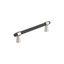 Matte Black and Polished Nickel 5-1/16" Bar Pull