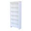 Elegant Transitional White Solid Wood Adjustable Shaker Bookshelf