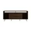 Brown MDF Mid-Century Modern TV Stand with Cabinet