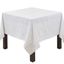 White Cotton Tablecloth with Silver Embroidered Design, 72 x 72