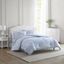 King Blue Cotton Reversible Comforter Set with Shams