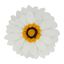 White and Yellow Felt Flower Throw Pillow with Poly Filling