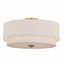 Burnaby 20.5" Matte Brass Drum Semi-Flush Mount Ceiling Light