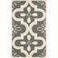 Ivory and Dark Grey Hand-Tufted Wool Area Rug