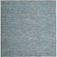 Artisan-Crafted Coastal Blue Hand-Tufted Wool 7' Square Rug