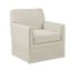 Cream Microfiber Slipcover Accent Chair with Track Arms