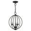 Arabella Black and Brushed Nickel Crystal Mini Chandelier