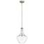 Everly Transitional 15.25" Brushed Nickel Pendant with Clear Glass