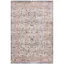 Beige and Rust Hand-Knotted Synthetic 5' x 7' Area Rug