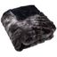 Queen Black Faux Fur Machine Washable Blanket