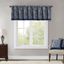 Navy Faux Silk Jacquard Rod Pocket Valance