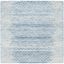 Metro 6' Square Blue Hand-Tufted Wool Area Rug